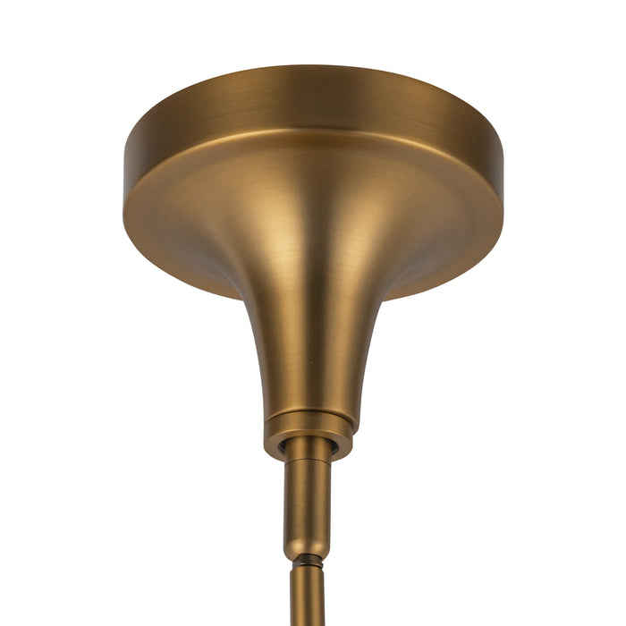 Hazel One Light Pendant Aged Gold/Clear Glass-Mini Pendants-Alora-Lighting Design Store