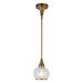 Hazel One Light Pendant Aged Gold/Clear Glass-Mini Pendants-Alora-Lighting Design Store