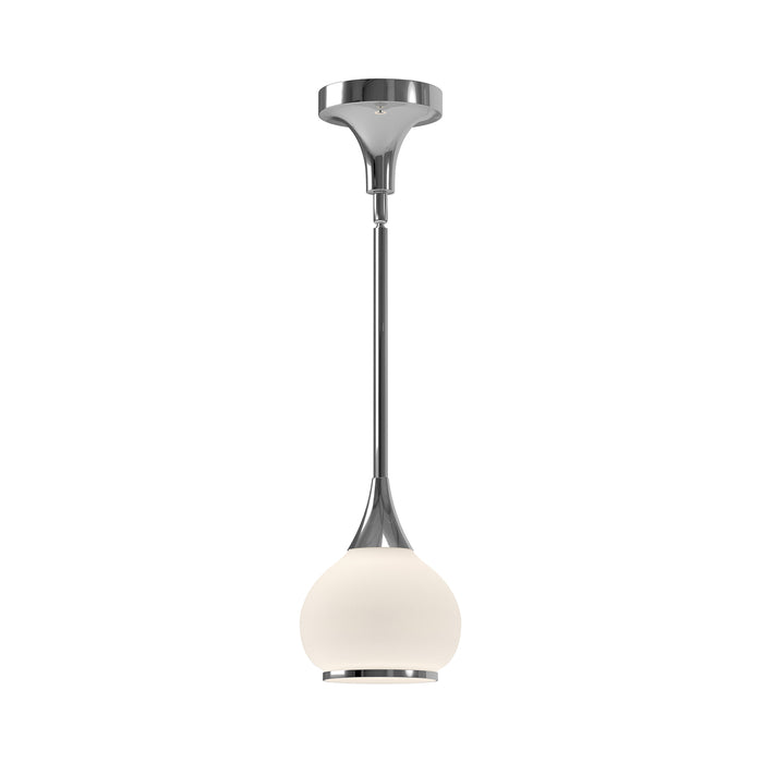 Hazel One Light Pendant Chrome/Opal Matte Glass-Mini Pendants-Alora-Lighting Design Store