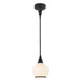 Hazel One Light Pendant Matte Black/Opal Matte Glass-Mini Pendants-Alora-Lighting Design Store