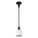 Hazel One Light Pendant Matte Black/Opal Matte Glass-Mini Pendants-Alora-Lighting Design Store
