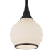 Hazel One Light Pendant Matte Black/Opal Matte Glass-Mini Pendants-Alora-Lighting Design Store