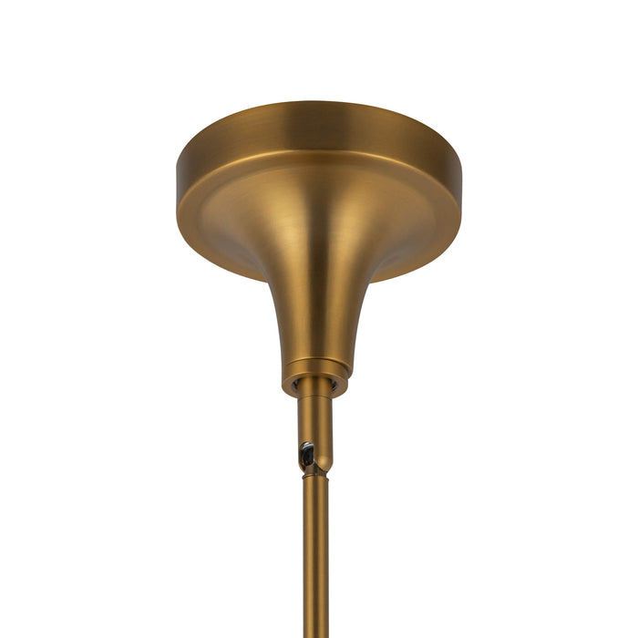 Hazel One Light Pendant Aged Gold/Clear Glass-Mini Pendants-Alora-Lighting Design Store