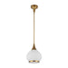 Hazel One Light Pendant Aged Gold/Opal Matte Glass-Mini Pendants-Alora-Lighting Design Store