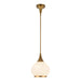 Hazel One Light Pendant Aged Gold/Opal Matte Glass-Mini Pendants-Alora-Lighting Design Store