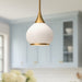 Hazel One Light Pendant Aged Gold/Opal Matte Glass-Mini Pendants-Alora-Lighting Design Store