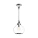 Hazel One Light Pendant Chrome/Clear Glass-Mini Pendants-Alora-Lighting Design Store