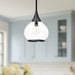 Hazel One Light Pendant Clear Glass/Matte Black-Mini Pendants-Alora-Lighting Design Store