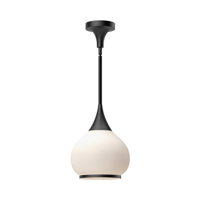 Hazel One Light Pendant Matte Black/Opal Matte Glass-Mini Pendants-Alora-Lighting Design Store