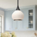 Hazel One Light Pendant Matte Black/Opal Matte Glass-Mini Pendants-Alora-Lighting Design Store