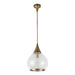 Hazel One Light Pendant Aged Gold/Clear Glass-Pendants-Alora-Lighting Design Store