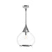 Hazel One Light Pendant Chrome/Clear Glass-Pendants-Alora-Lighting Design Store