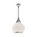 Hazel One Light Pendant Chrome/Opal Matte Glass-Pendants-Alora-Lighting Design Store