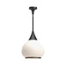 Hazel One Light Pendant Matte Black/Opal Matte Glass-Pendants-Alora-Lighting Design Store