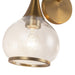 Hazel Two Light Bathroom Fixtures Aged Gold/Clear Glass-Bathroom Fixtures-Alora-Lighting Design Store