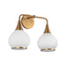 Hazel Two Light Bathroom Fixtures Aged Gold/Opal Matte Glass-Bathroom Fixtures-Alora-Lighting Design Store