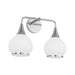 Hazel Two Light Bathroom Fixtures Chrome/Opal Matte Glass-Bathroom Fixtures-Alora-Lighting Design Store