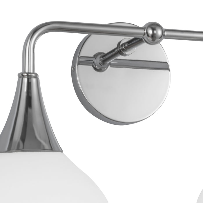 Hazel Two Light Bathroom Fixtures Chrome/Opal Matte Glass-Bathroom Fixtures-Alora-Lighting Design Store