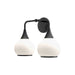 Hazel Two Light Bathroom Fixtures Matte Black/Opal Matte Glass-Bathroom Fixtures-Alora-Lighting Design Store