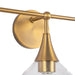 Hazel Three Light Bathroom Fixtures Aged Gold/Clear Glass-Bathroom Fixtures-Alora-Lighting Design Store