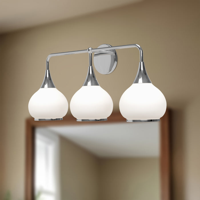 Hazel Three Light Bathroom Fixtures Chrome/Opal Matte Glass-Bathroom Fixtures-Alora-Lighting Design Store