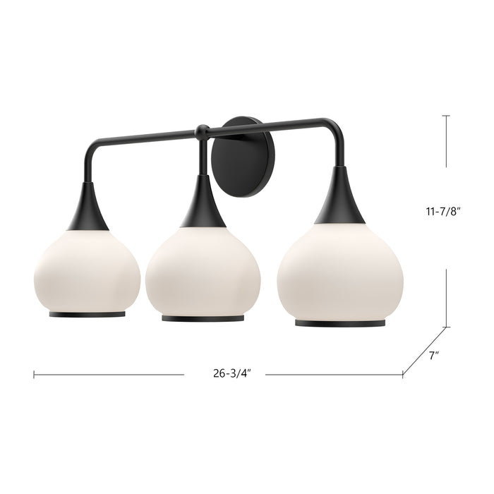 Hazel Three Light Bathroom Fixtures Chrome/Opal Matte Glass-Bathroom Fixtures-Alora-Lighting Design Store