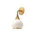 Hazel One Light Vanity Aged Gold/Opal Matte Glass-Sconces-Alora-Lighting Design Store