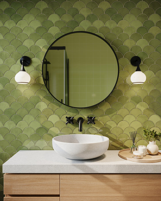 Hazel One Light Vanity Matte Black/Opal Matte Glass-Sconces-Alora-Lighting Design Store