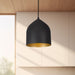 Helena One Light Pendant Black/Gold-Mini Pendants-Kuzco Lighting-Lighting Design Store