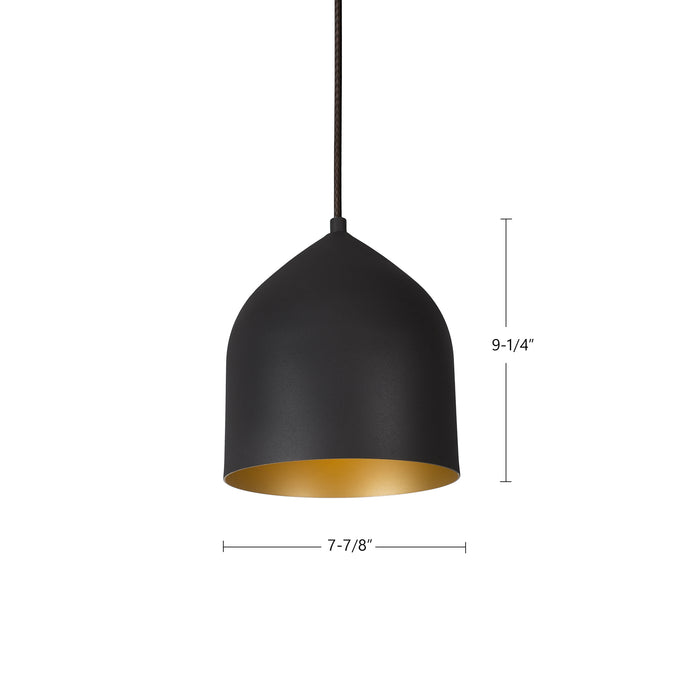 Helena One Light Pendant Black/Black-Mini Pendants-Kuzco Lighting-Lighting Design Store