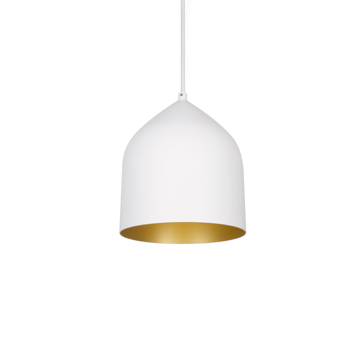 Helena One Light Pendant White/Gold-Mini Pendants-Kuzco Lighting-Lighting Design Store