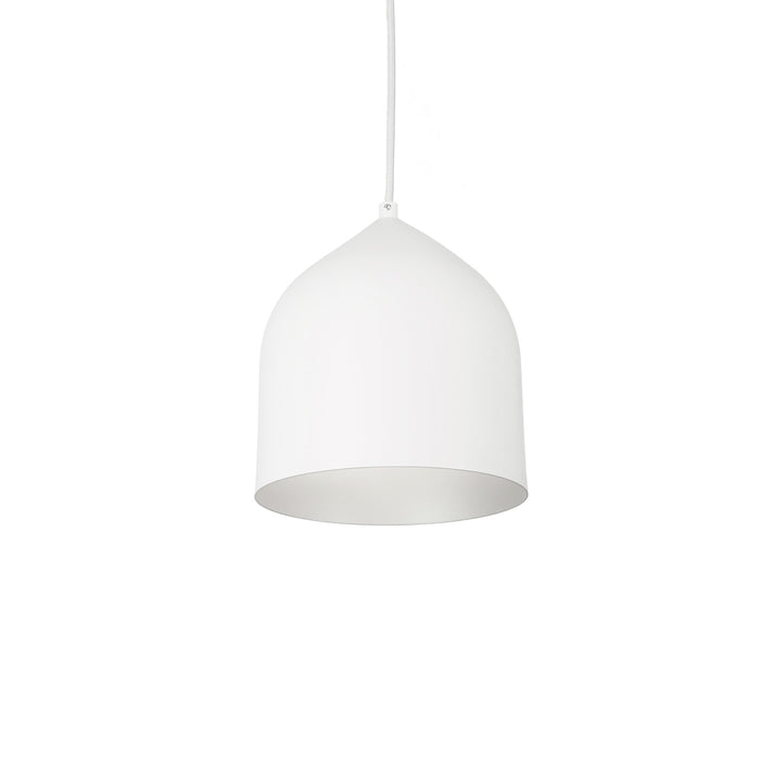Helena One Light Pendant White/Silver-Mini Pendants-Kuzco Lighting-Lighting Design Store