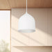 Helena One Light Pendant White/Silver-Mini Pendants-Kuzco Lighting-Lighting Design Store