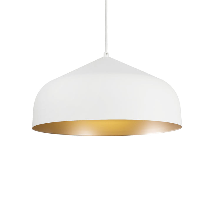 Helena One Light Pendant White/Gold-Pendants-Kuzco Lighting-Lighting Design Store