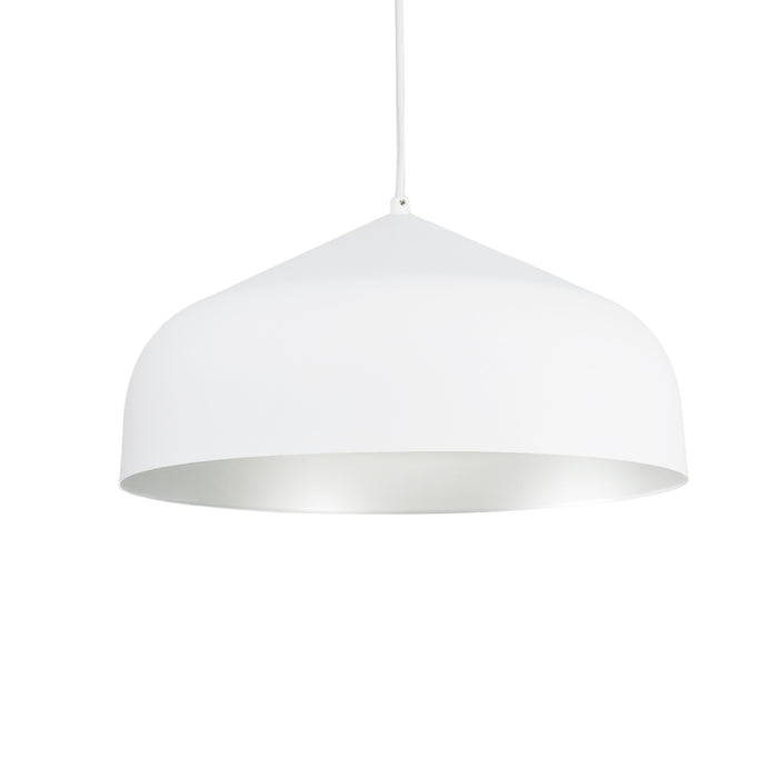 Helena One Light Pendant White/Silver-Pendants-Kuzco Lighting-Lighting Design Store