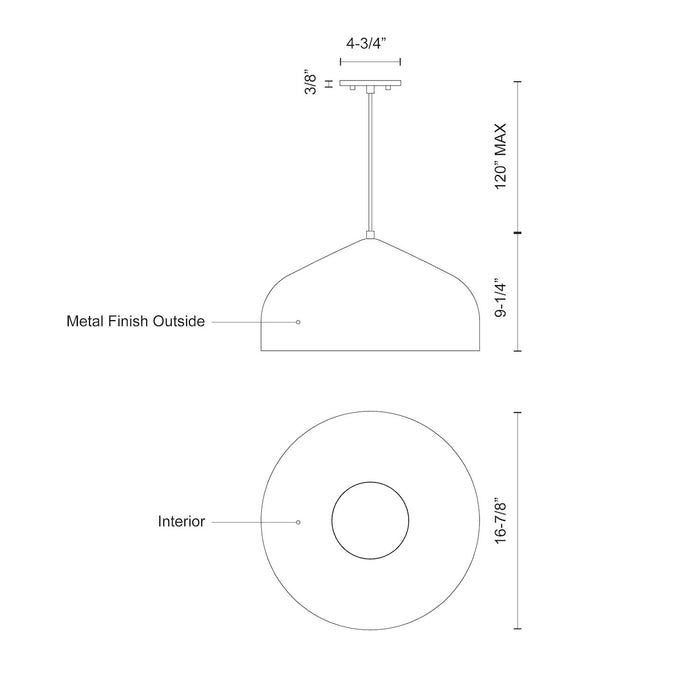 Helena One Light Pendant White/Silver-Pendants-Kuzco Lighting-Lighting Design Store