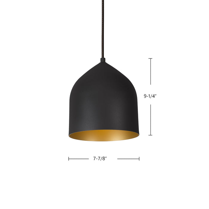 Helena LED Pendant Black/Gold-Mini Pendants-Kuzco Lighting-Lighting Design Store
