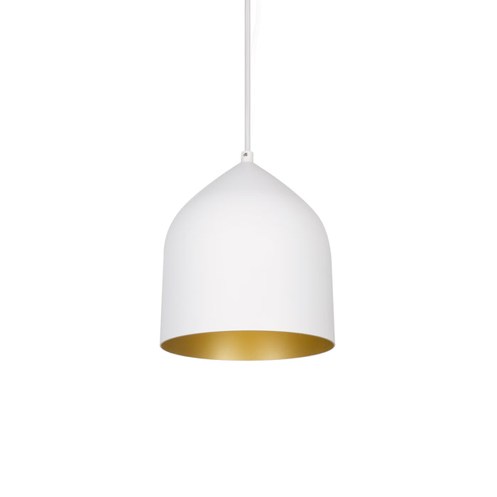 Helena LED Pendant White/Gold-Mini Pendants-Kuzco Lighting-Lighting Design Store