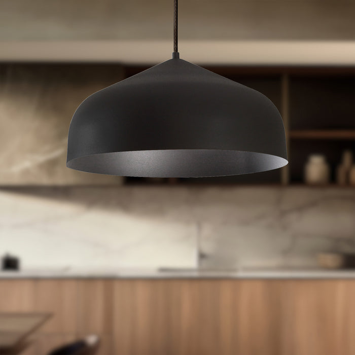 Helena LED Pendant Black/Black-Pendants-Kuzco Lighting-Lighting Design Store