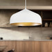 Helena LED Pendant White/Gold-Pendants-Kuzco Lighting-Lighting Design Store