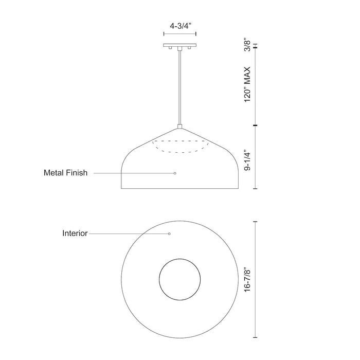 Helena LED Pendant Black/Black-Pendants-Kuzco Lighting-Lighting Design Store