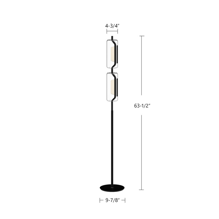 Hilo LED Floor Lamp Black-Lamps-Kuzco Lighting-Lighting Design Store