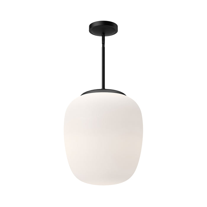 Holden One Light Pendant Matte Black/Opal Matte Glass-Pendants-Alora-Lighting Design Store