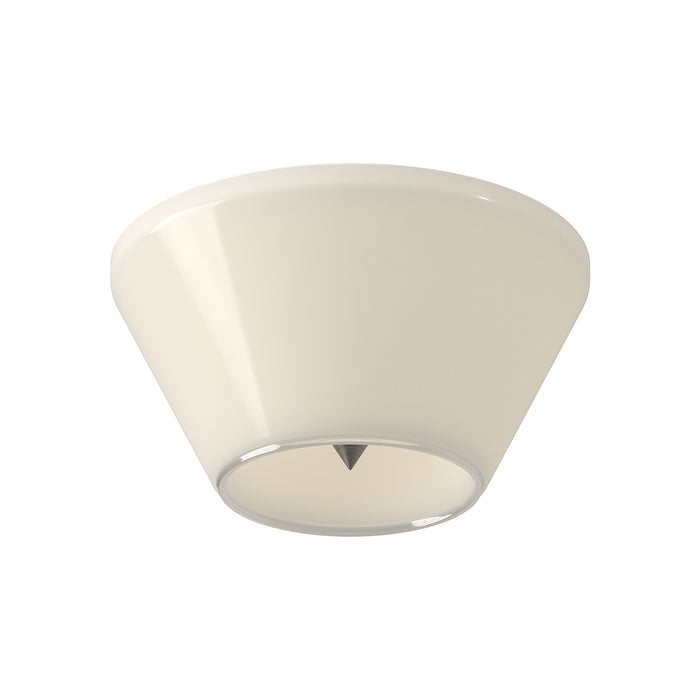 Holt LED Flush Mount Brushed Nickel/Glossy Opal Glass-Flush Mounts-Kuzco Lighting-Lighting Design Store