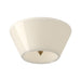 Holt LED Flush Mount Brushed Gold/Glossy Opal Glass-Flush Mounts-Kuzco Lighting-Lighting Design Store