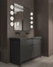 Holt LED Vanity Black/Glossy Opal Glass-Bathroom Fixtures-Kuzco Lighting-Lighting Design Store
