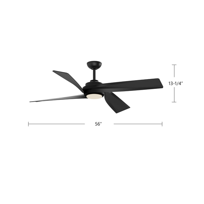 Horizon 56" Ceiling Fan Matte Black-Fans-Kuzco Lighting-Lighting Design Store
