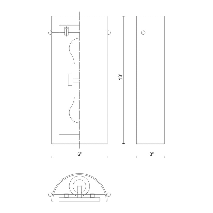 Hudson Two Light Wall Sconce Opal Glass-Sconces-Kuzco Lighting-Lighting Design Store