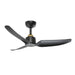Hugo 42"Ceiling Fan Brushed Gold/Matte Black-Fans-Kuzco Lighting-Lighting Design Store