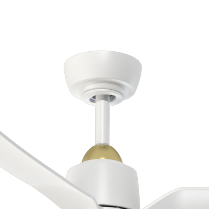 Hugo 42"Ceiling Fan Brushed Gold/Matte White-Fans-Kuzco Lighting-Lighting Design Store